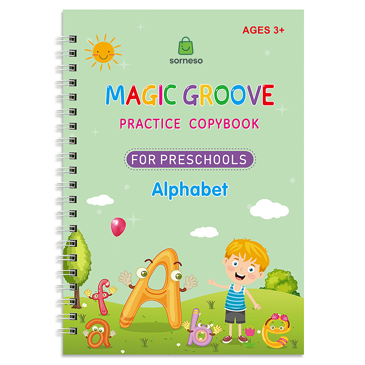 Çocuklar İçin Sihirli Yazı Öğrenme Seti (4 Kitap + Kalem + 5 Yedek Uç)