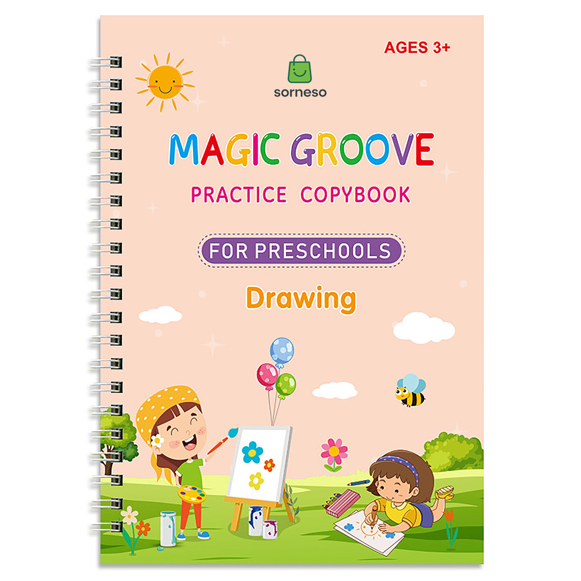 Çocuklar İçin Sihirli Yazı Öğrenme Seti (4 Kitap + Kalem + 5 Yedek Uç)