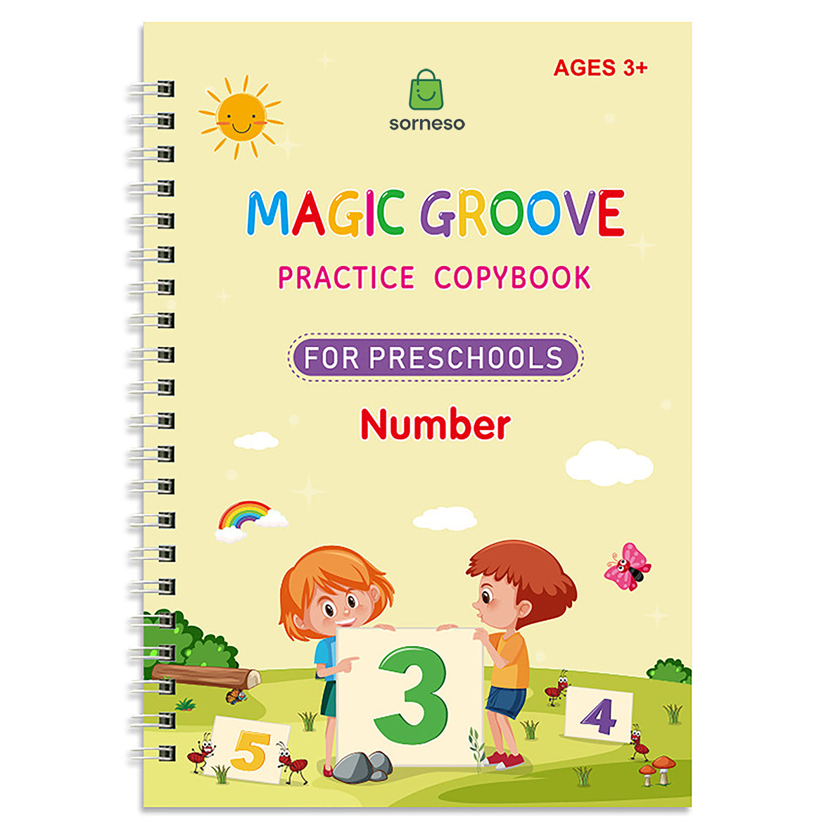 Çocuklar İçin Sihirli Yazı Öğrenme Seti (4 Kitap + Kalem + 5 Yedek Uç)