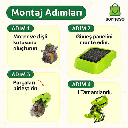 3 Farklı Modu İle Güneş Enerjili Dinozor | STEM Eğitim Oyuncağı