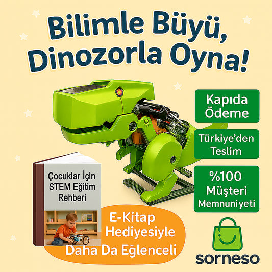 3 Farklı Modu İle Güneş Enerjili Dinozor | STEM Eğitim Oyuncağı