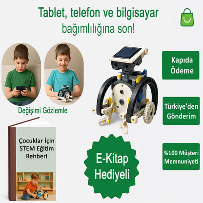 13’ü 1 Arada Güneş Enerjili Robot | STEM Eğitim Oyuncağı