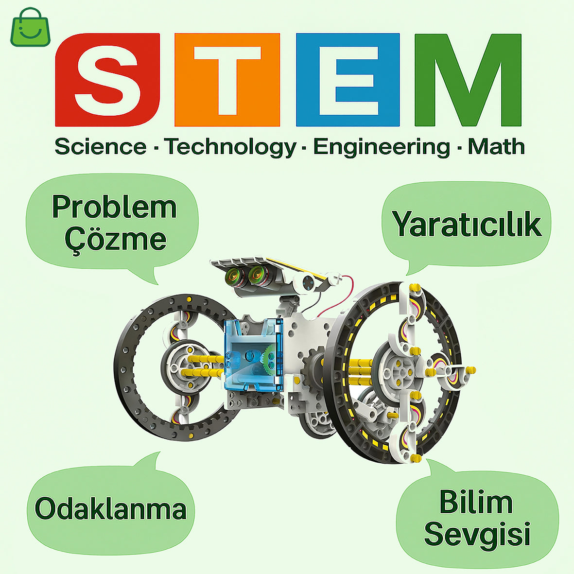 13’ü 1 Arada Güneş Enerjili Robot | STEM Eğitim Oyuncağı